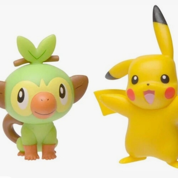 Pokemon New Sword and Shield Battle Action Figure 2 Pack - Pikachu and Grookey 2 - Picture 2 of 2